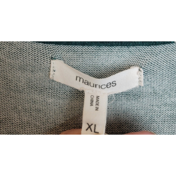 Maurices Boho Mini Dress Green Floral V-Neck Tie Waist Babydoll Women's Size XL - Picture 2 of 12